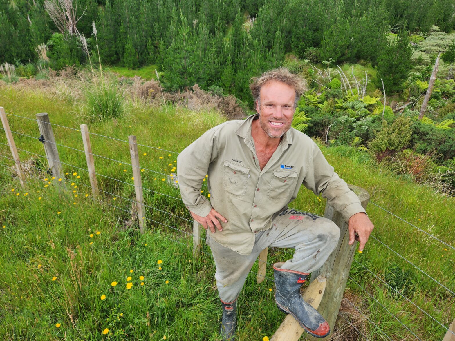 Maungaturoto beef farmer Ian Cawkwell who has teamed up with KMR to fast-track native tree regeneration